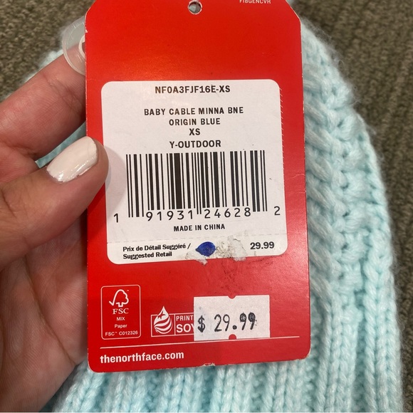 NEW North Face Infant Cable Minna Beanie Size X-Small (6-24 months) - Picture 2 of 6